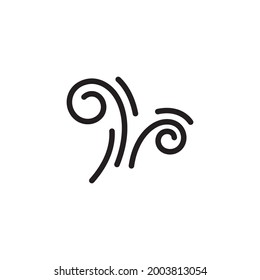 Wind vector icon design illustration template 