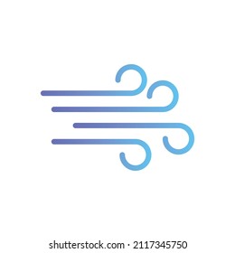 Wind vector icon with gradient