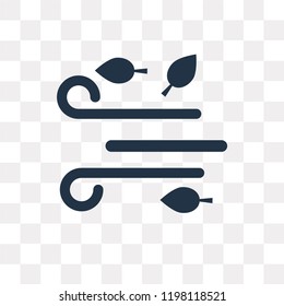 Wind vector icon isolated on transparent background, Wind transparency concept can be used web and mobile