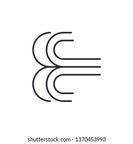 Wind vector icon nature symbol. Modern simple flat vector illustration for web site or mobile app