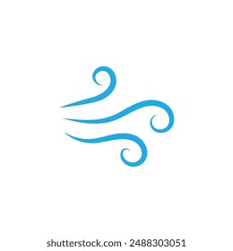 Wind Vektorgrafik Symbol. Puff der Wind-Vektorgrafik-Symbol, Luftblasen-Symbol. Einfache Abbildung des Wind-Vektorgrafik-Icons für Web. Vektorillustration. EPS-Datei 103.