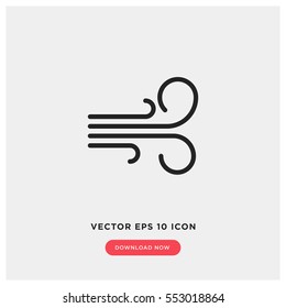 Wind vector icon, weather symbol. Modern, simple flat vector illustration for web site or mobile app