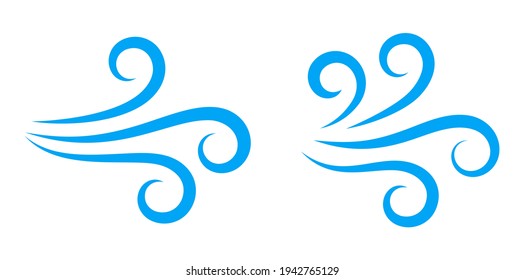 Wind vector icons set isolated on white background