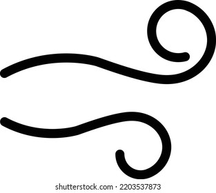 Wind Vector illustration on a transparent background. Premium quality symmbols. Glyphs vector icons for concept and graphic design.