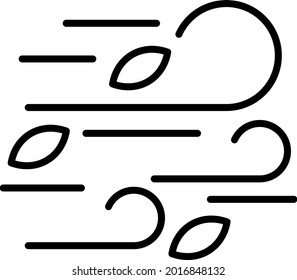 Wind Vector Line Icon Design
