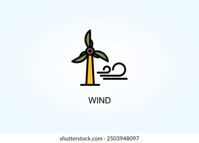 Vector De Viento O Ilustración De Símbolo De Logotipo