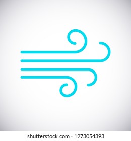 Wind vector weather forecast icon on a white background.