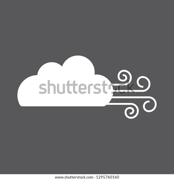 Wind Vector Weather Forecast Icon Isolated Stock Vector Royalty Free 1295760160