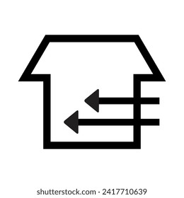 icono del sistema de ventilación de viento. icono de vector de línea en fondo blanco. diseño de alta calidad. trazo de estilo lineal editable. icono de vector. AI, EPS, PNG, JPG