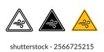 Wind warning signs vector collection pack