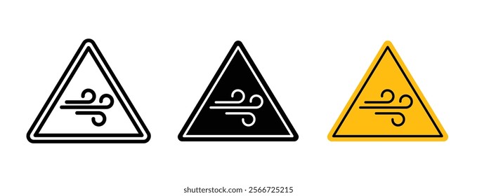 Wind warning signs vector collection pack