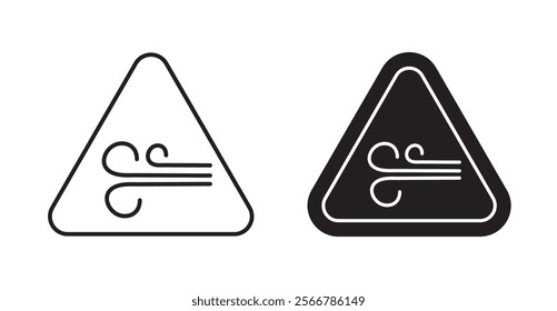 Wind warning signs vector illustration pack