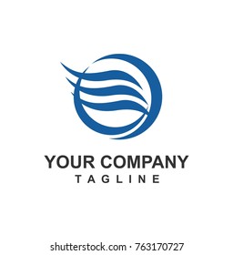 wind water blue logo