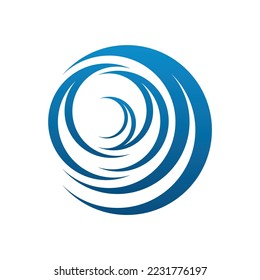 wind wave circle logo template