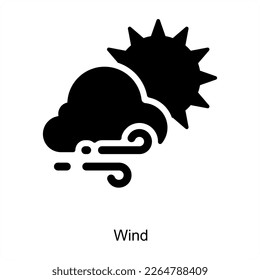Concepto de icono del viento y el clima