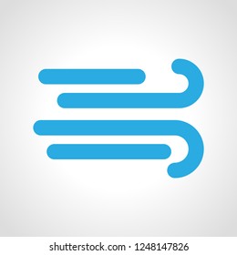 Wind weather Icon. Multicolored weather icon on white background. Vector illustration.