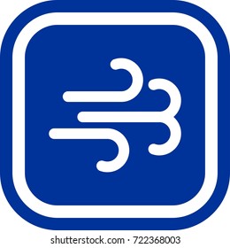 WInd weather icon , sign Square with rounded corners
