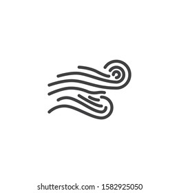 Wind, weather line icon. linear style sign for mobile concept and web design. Wind blow outline vector icon. Symbol, logo illustration. Vector graphics