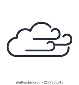 wind weather linear icon isolated