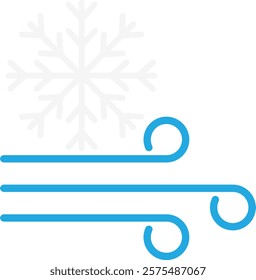 Wind Weather Nature Icon Vector Flat Illustration