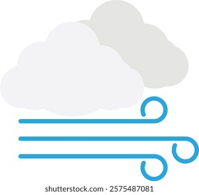 Wind Weather Nature Icon Vector Flat Illustration
