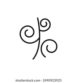 Wind whirl logo sign vector outline