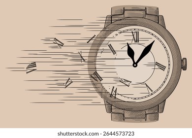The wind will wipe the numbers off the dial of your wristwatch clock.