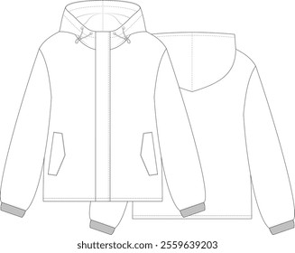 windbreaker Front and Back View