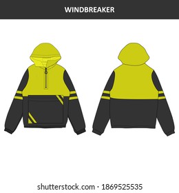 Windbreaker Full Color and stripes V1 for Commercial Use