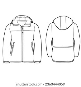 Windbreaker hooded jacket, windproof hooded jacket for kids.