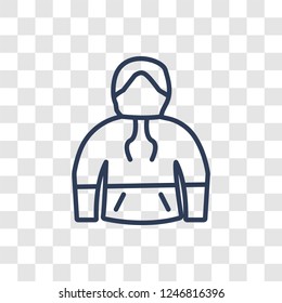 windbreaker icon. Trendy linear windbreaker logo concept on transparent background from Clothes collection