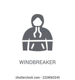 windbreaker icon. Trendy windbreaker logo concept on white background from Clothes collection. Suitable for use on web apps, mobile apps and print media.