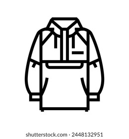 windbreakers streetwear cloth fashion line icon vector. windbreakers streetwear cloth fashion sign. isolated contour symbol black illustration