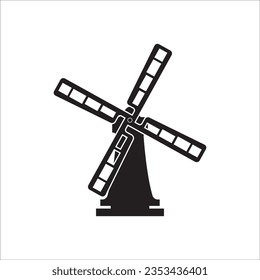 DISEÑO DE SÍMBOLO DE ILUSTRACIÓN DEL VECTOR DE ICONO DE WINDFIELD