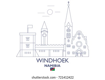 Windhoek Linear City Skyline, Namibia