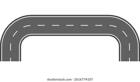 Winding 3d road infographic concept on a white background. Timeline template. Vector illustration
