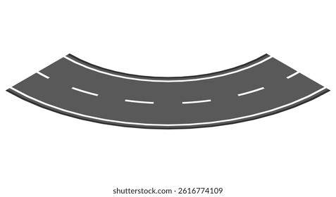 Winding 3d road infographic concept on a white background. Timeline template. Vector illustration