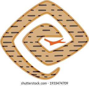  A winding circular triangle snake