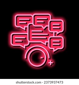 winding up comments neon light sign vector. winding up comments sign. isolated symbol illustration