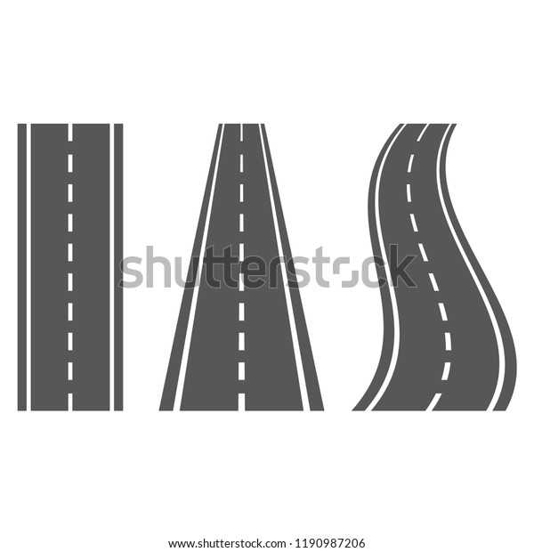 Winding curved road\
vector
