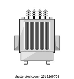 winding electrical transformer cartoon. insulation phase, frequency impedance, load tap winding electrical transformer sign. isolated symbol vector illustration