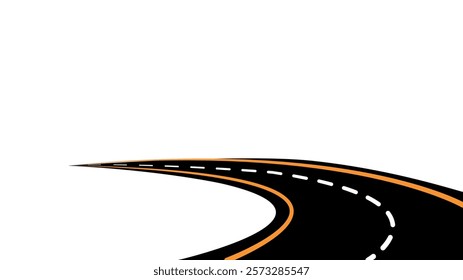 Winding Highway Road Vector design 