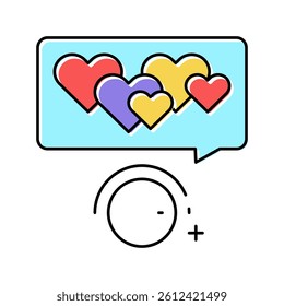 winding up likes color icon vector. winding up likes sign. isolated symbol illustration