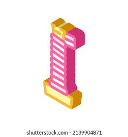 winding on handle isometric icon vector. winding on handle sign. isolated symbol illustration