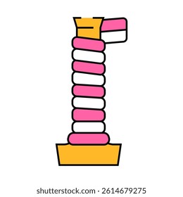 winding on handle line icon vector. winding on handle sign. isolated symbol illustration