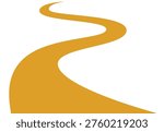Winding path illustration. Road to success concept. Business opportunity