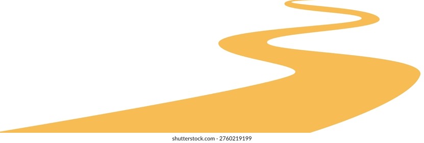 Winding path illustration. Road to success concept. Business opportunity