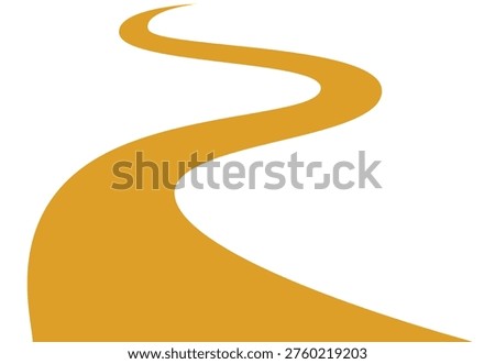 Winding path illustration. Road to success concept. Business opportunity