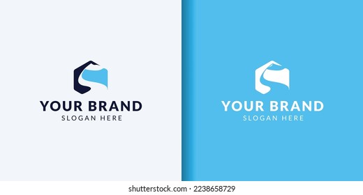 colección de diseño del logotipo del río sinuoso