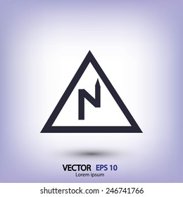 winding road icon